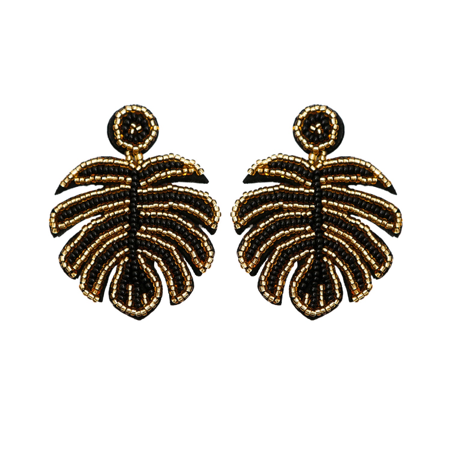 Wholesale Saint Patrick Green Cotton Thread, Rice Beads, Leaf Earrings